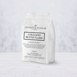 Colliano Blend No.666 Coffee Beans in 250g white bag