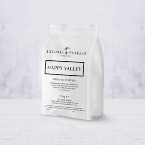Happy Valley Ground Coffee in 250g white bag