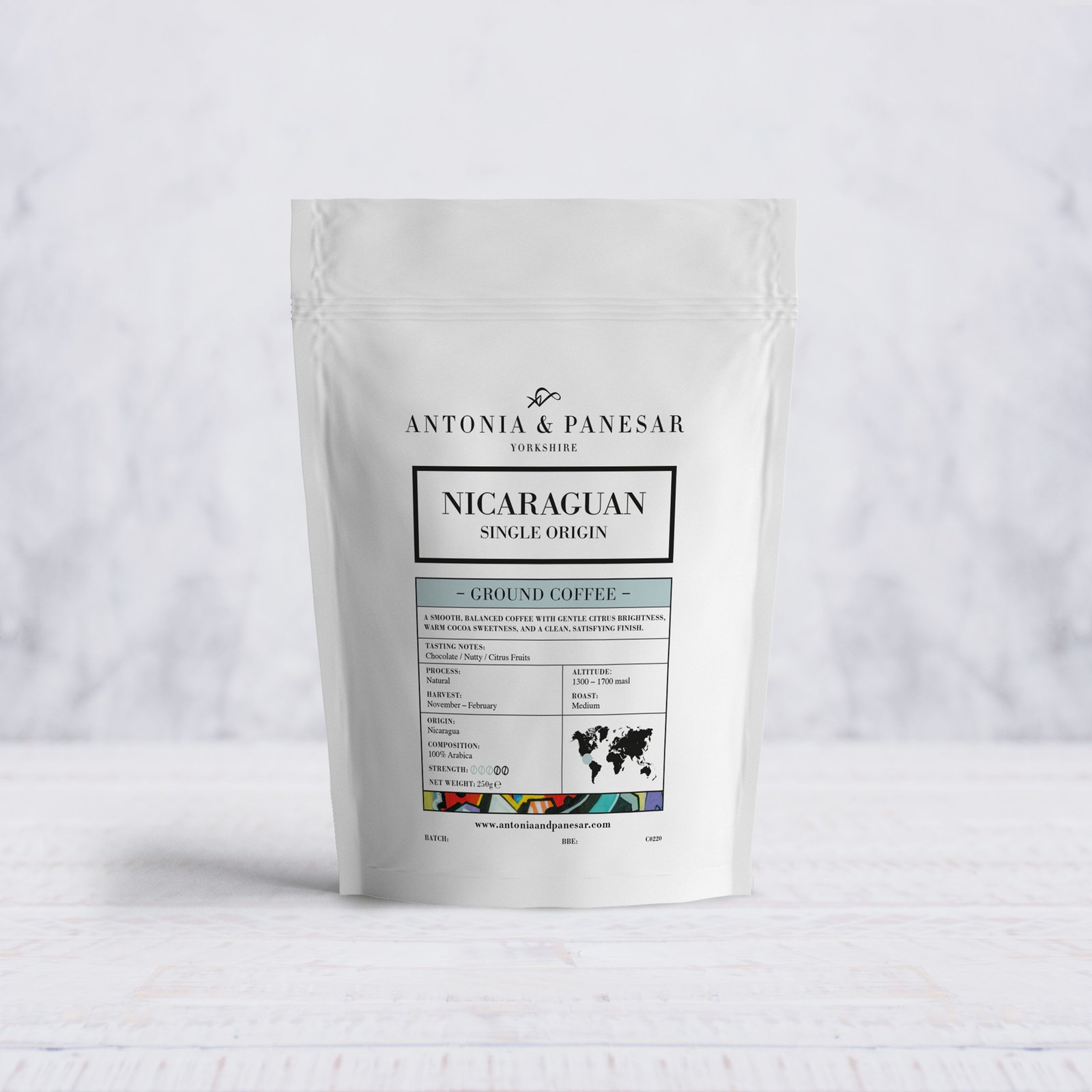 Nicaraguan Arabica Ground Coffee - Single Origin 250g